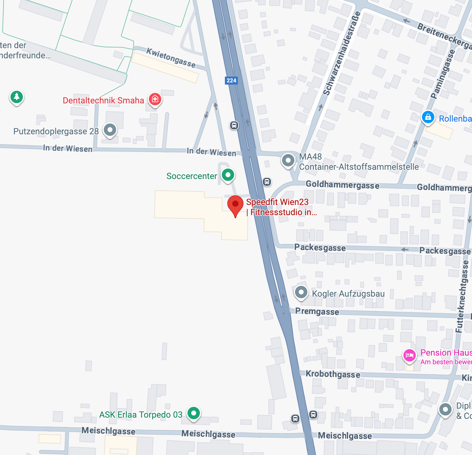 Google Maps Speedfit Standort